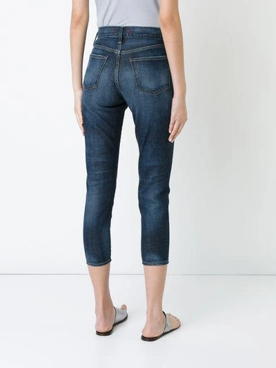 Shop Red Card Cropped Skinny Jeans In Blue
