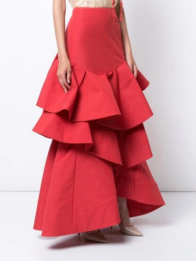 Shop Rosie Assoulin Flared Layered Skirt