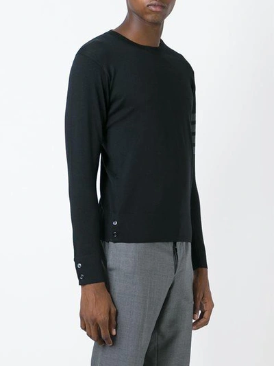 Shop Thom Browne Striped Arm Sweater