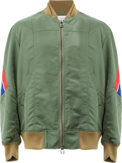Shop Facetasm Zipped Bomber Jacket - Green