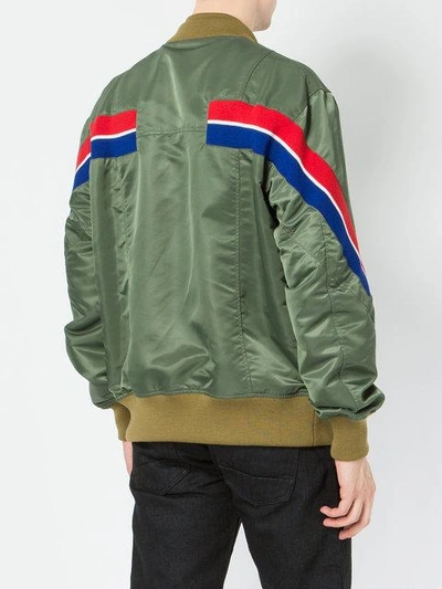 Shop Facetasm Zipped Bomber Jacket - Green