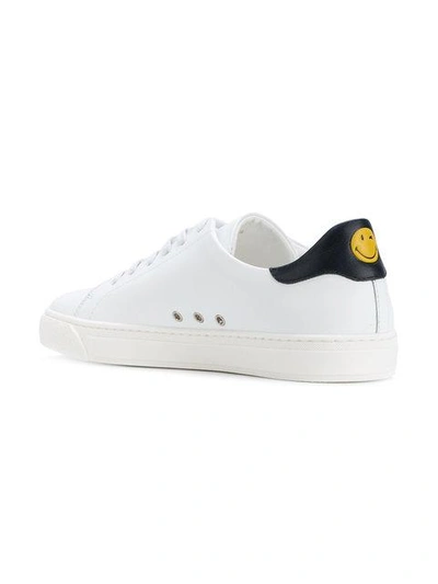 Shop Anya Hindmarch Lace-up Sneakers - White