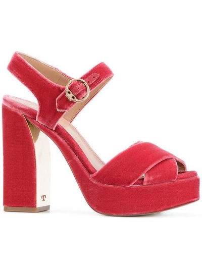 Shop Tory Burch Loretta Platform Sandals In Jaipur Pink 666