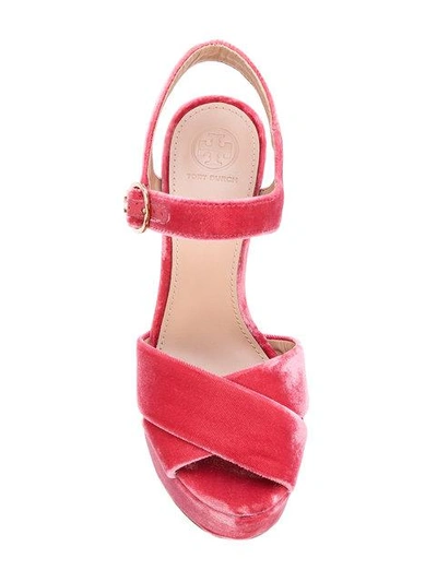 Shop Tory Burch Loretta Platform Sandals In Jaipur Pink 666