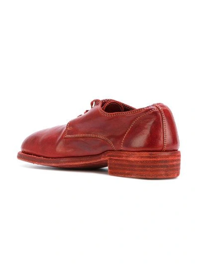 Shop Guidi Lace-up Shoes In Red