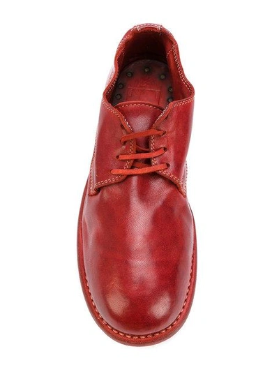 Shop Guidi Lace-up Shoes In Red