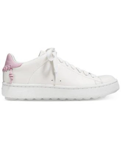 Shop Coach C101 Low-top Sneakers In White/ Petal