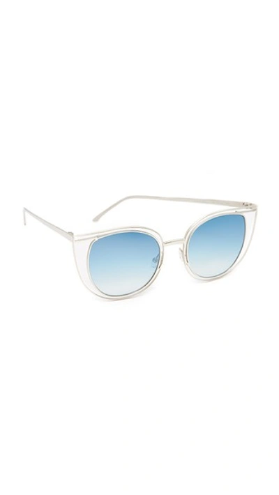 Thierry Lasry Eventually Sunglasses In Silver/blue
