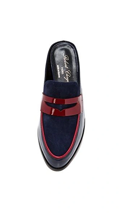 Shop Robert Clergerie Allan Loafer Mules In Night