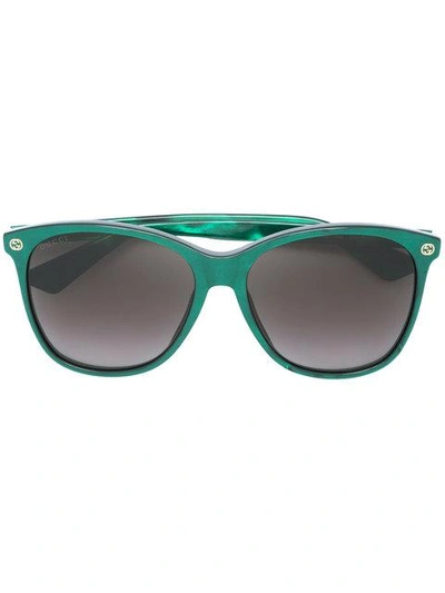 Shop Gucci Oversized Round In Green