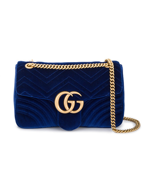 medium gg marmont 2.0 matelassé velvet shoulder bag