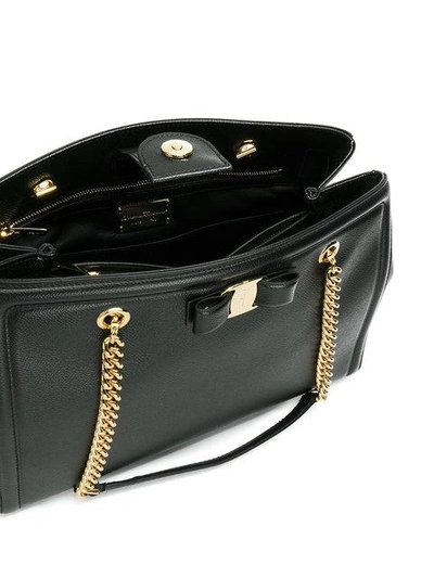 Shop Ferragamo Melike Shoulder Bag In Black