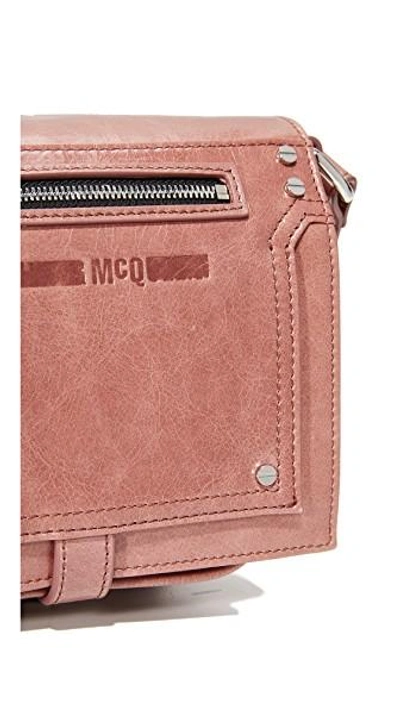 Shop Mcq By Alexander Mcqueen Biker Cross Body Bag In Dirty Pink