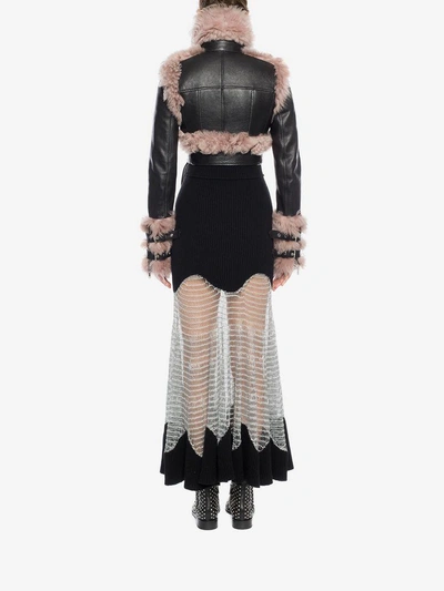 Shop Alexander Mcqueen Metallic Mesh Knit Dress