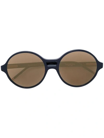 Shop Thom Browne Eyewear Round Sunglasses - Black