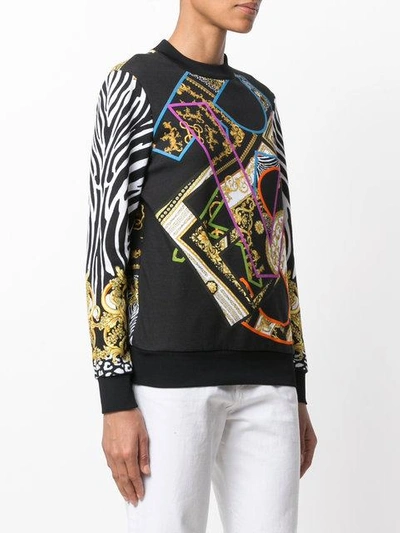 Shop Versace Baroque Branded Sweater