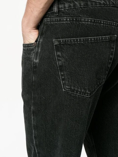 Shop Balenciaga Loose Jeans In Black