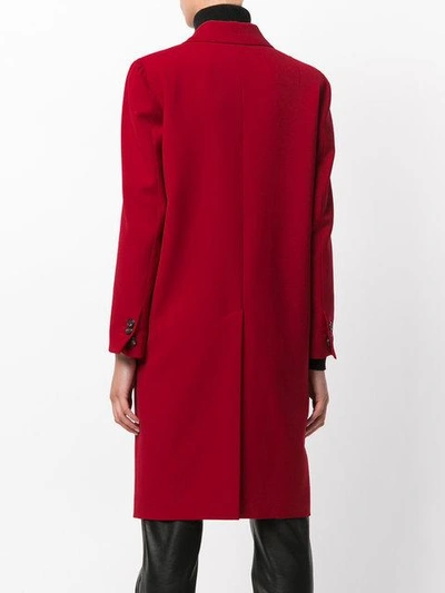 Shop Dsquared2 Double Breasted Coat In Red