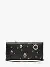 ALEXANDER MCQUEEN EYELET AND STUD WALLET WITH CHAIN,414659DZQIY1000