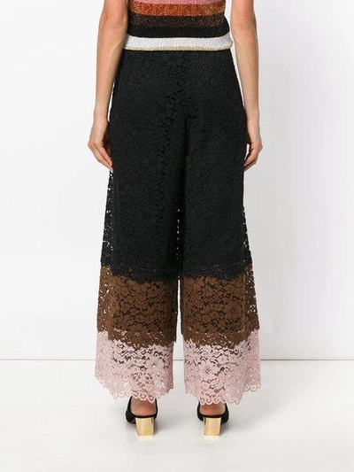 Shop Antonio Marras Lace Cropped Trousers In Black