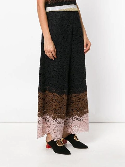 Shop Antonio Marras Lace Cropped Trousers In Black