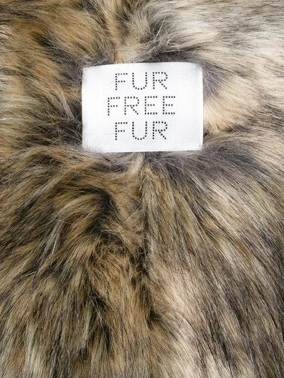 Shop Stella Mccartney Faux Fur Sleeveless Coat In Brown