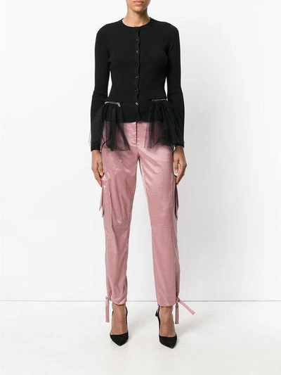 Shop Moschino Cargo Trousers - Pink