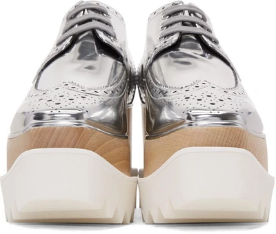 Shop Stella Mccartney Silver Elyse Platform Brogues