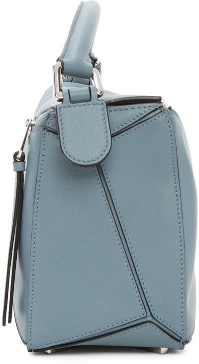 Shop Loewe Blue Small Puzzle Bag In 5900 Stone Blue