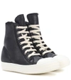 RICK OWENS Shearling-lined leather trainers