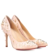 CHARLOTTE OLYMPIA Bacall embellished satin pumps