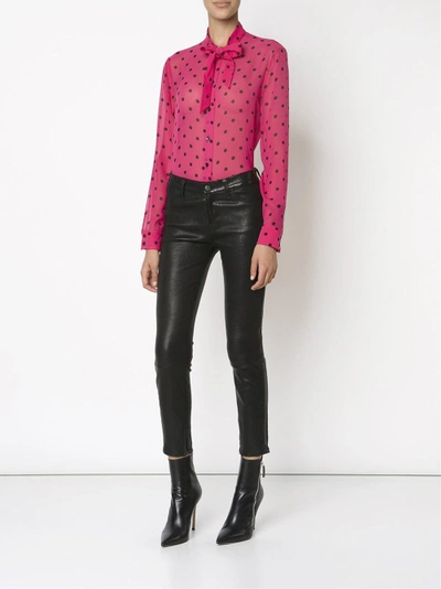 Shop Saint Laurent Polka Dot Print Shirt