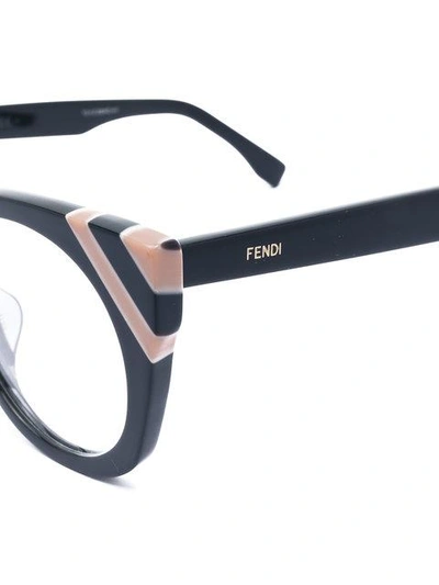 Shop Fendi Cat Eye Glasses In Grey