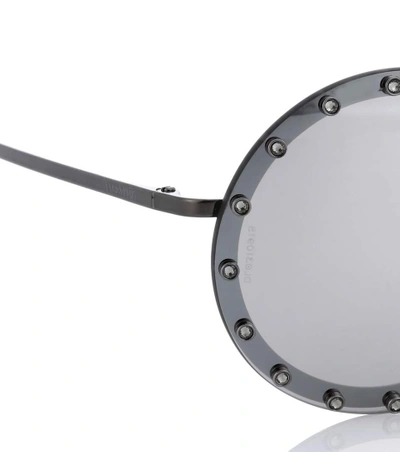 Shop Valentino Round Sunglasses In Grey