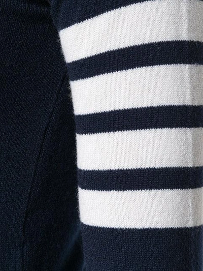 Thom Browne Striped Turtleneck Sweater In Blue