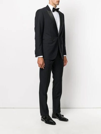 Shop Lanvin Silk Lapel Two In Black