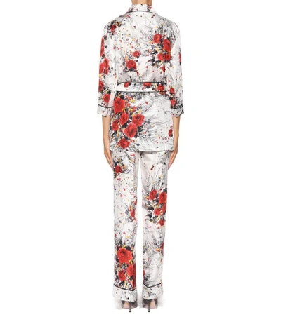 Shop Prada Printed Silk Pyjama Set