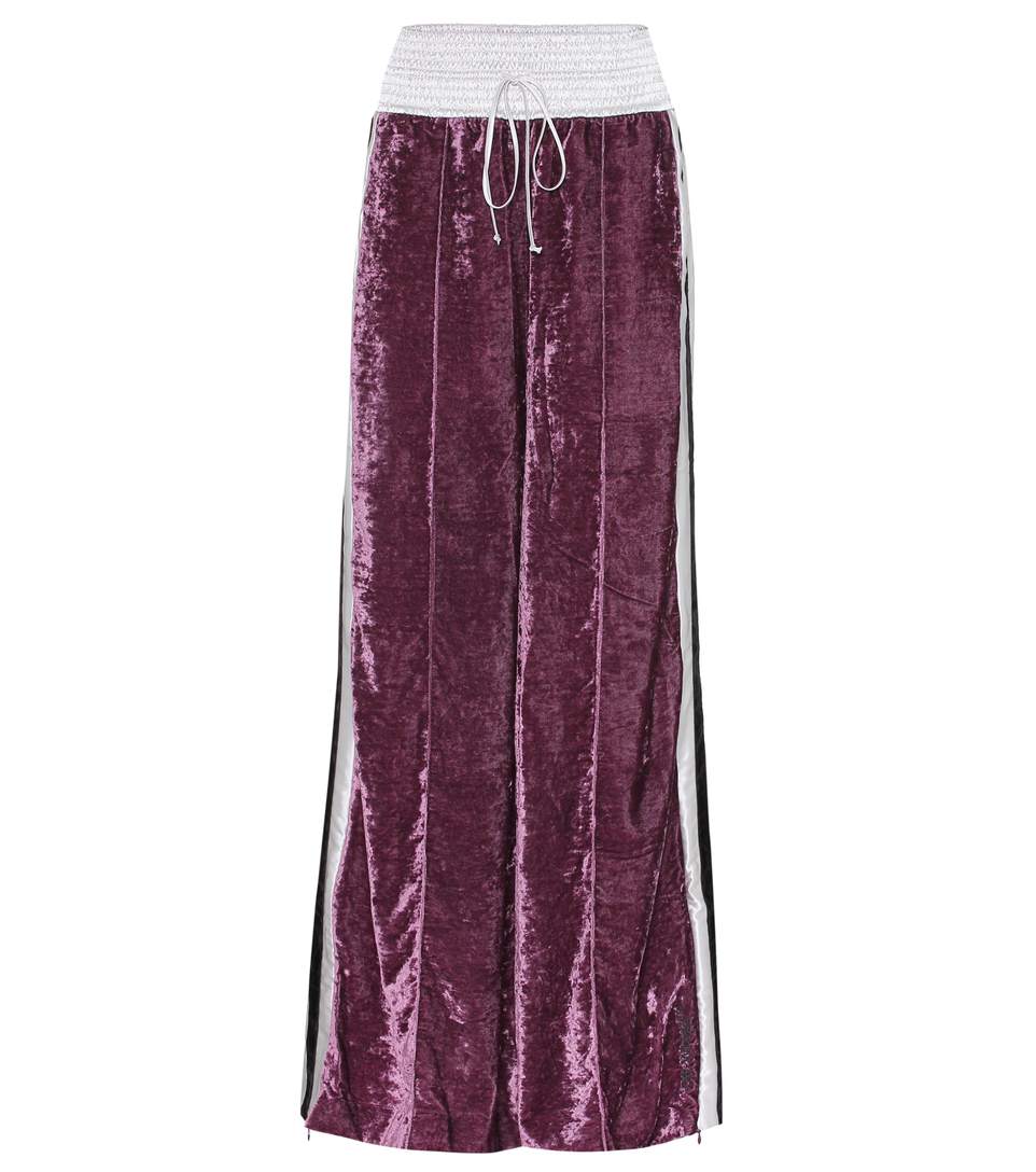 off white velvet pants