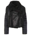 RICK OWENS SHEARLING-LINED LEATHER JACKET,P00249918-1