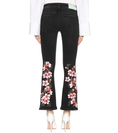 Shop Off-white Diag Cherry Flared Jeans In Vietag Llack