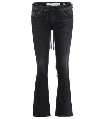 Shop Off-white Diag Cherry Flared Jeans In Vietag Llack