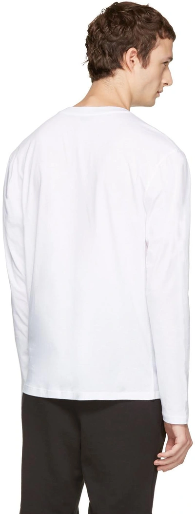 Abundantly udsende dinosaurus Alexander Wang Barcode Logo Print Long Sleeve T-shirt In 100 White |  ModeSens
