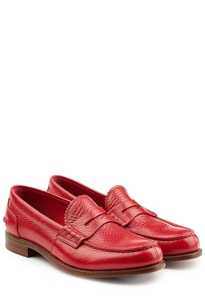 Church's Leather Loafers In Red
