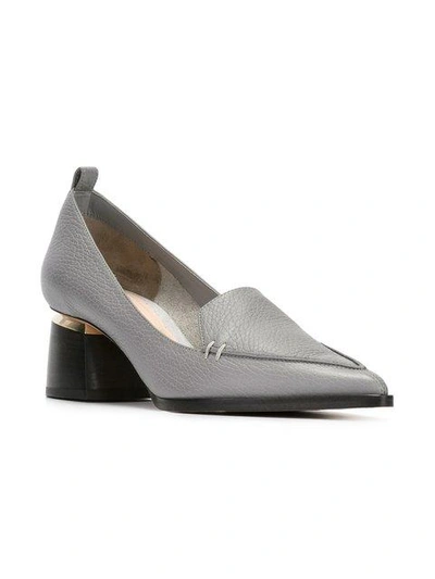 Shop Nicholas Kirkwood Beya Block Heel Pumps In Grey