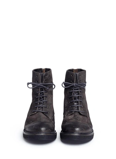 Shop Marsèll 'parrucca' Distressed Leather Mid Calf Boots