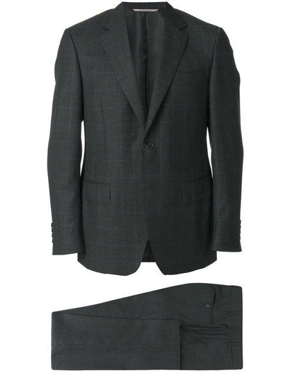 Shop Canali Classic Drop 6 Check Suit - Grey
