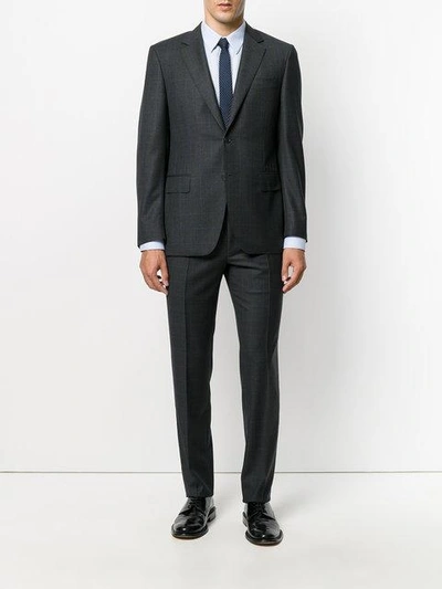 Shop Canali Classic Drop 6 Check Suit - Grey