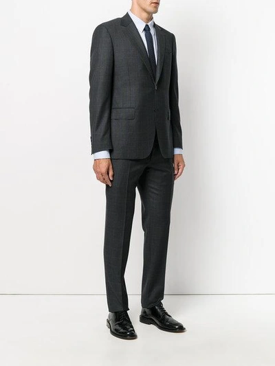 Shop Canali Classic Drop 6 Check Suit - Grey