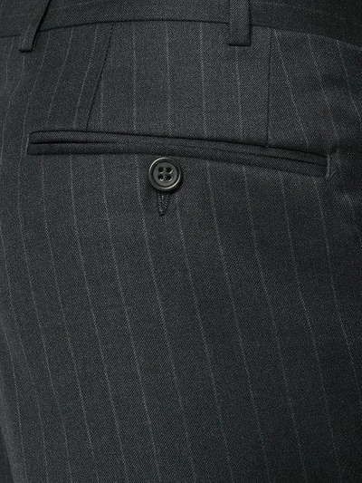 Shop Canali Classic Drop 6 Pinstripe Suit - Grey