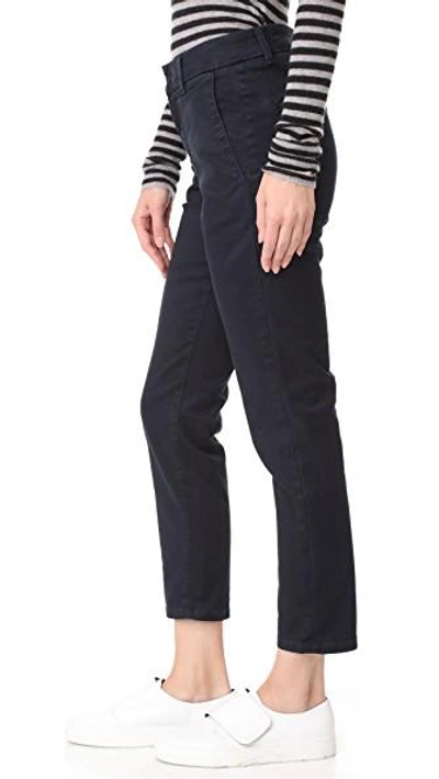 Shop Vince Classic Chino Trousers In Coastal Wash